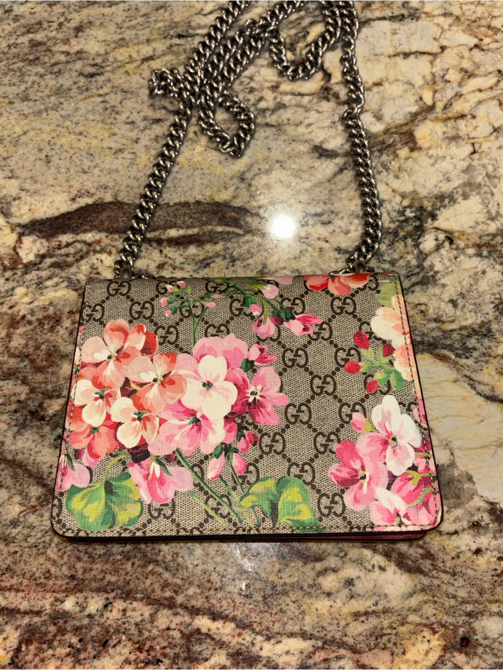 Gucci Floral GG Supreme Blooms Small Dionysus - Picture 3 of 11